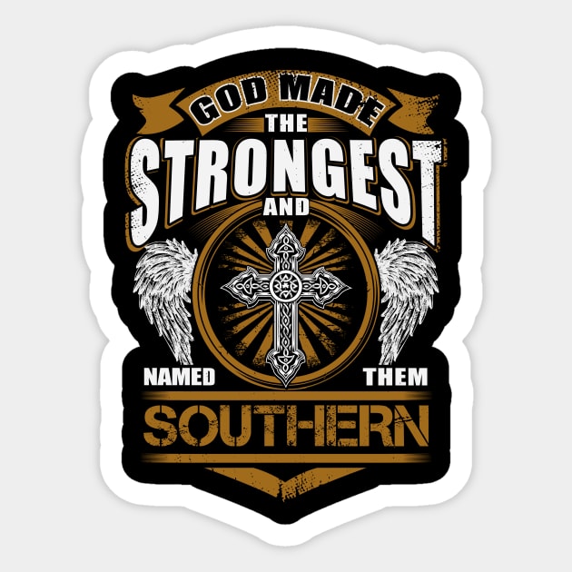 Southern Name T Shirt - God Found Strongest And Named Them Southern Gift Item Sticker by reelingduvet